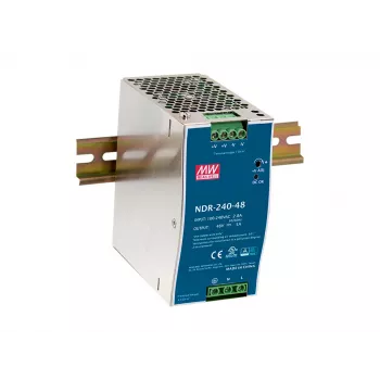 LevelOne 48V DC teollisuusvirtalähde, 240W, DIN-kisko, PoE-valmis