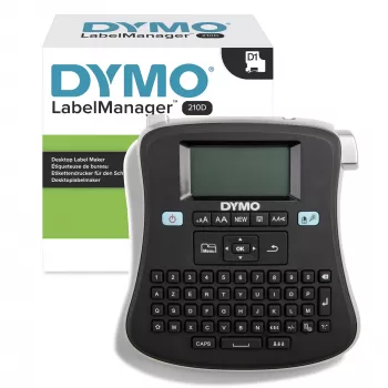 DYMO LabelManager ® ™ 210D - AZERTY, D1, lämpösiirto, 180 x 180 DPI, 12 mm/s, musta, hopea