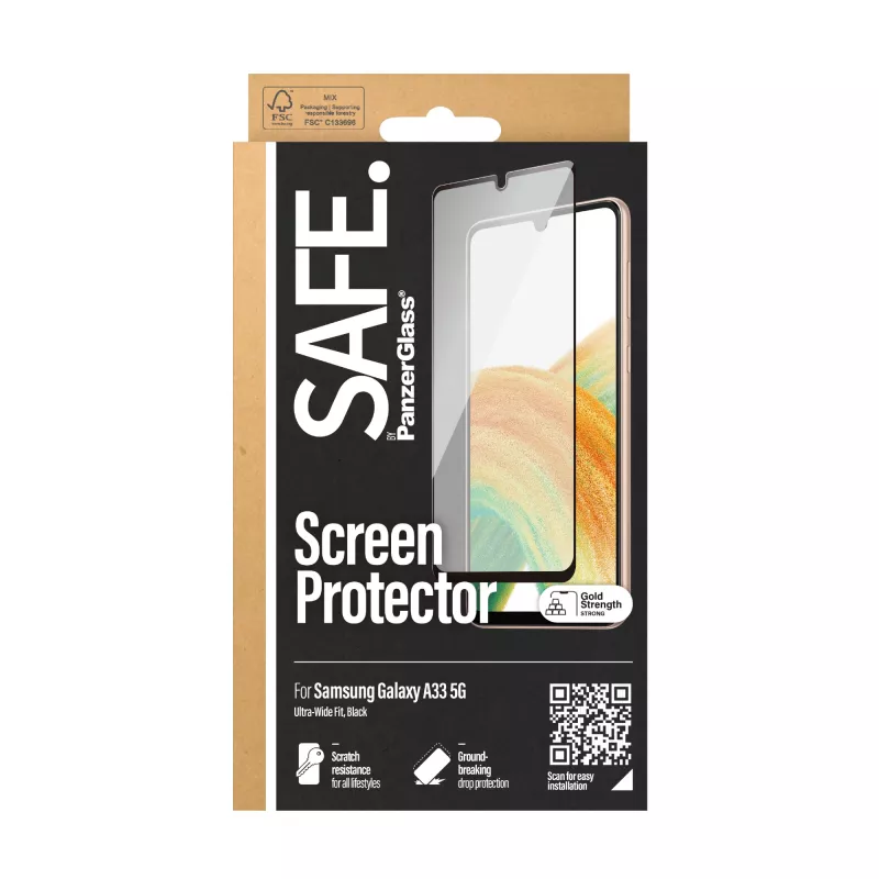PanzerGlass SAFE näytönsuojakalvo Samsung Galaxy A33 5G, naarmuuntumaton, iskunkestävä