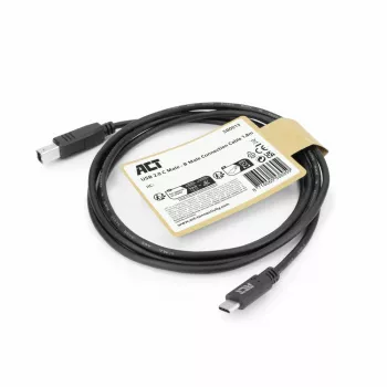 ACT USB 2.0 -kaapeli, USB-C - USB-B, 1,8 metriä