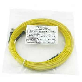 Kuituvalokaapeli BlueOptics SFP3333BU7.5MK 7,5 m ST keltainen