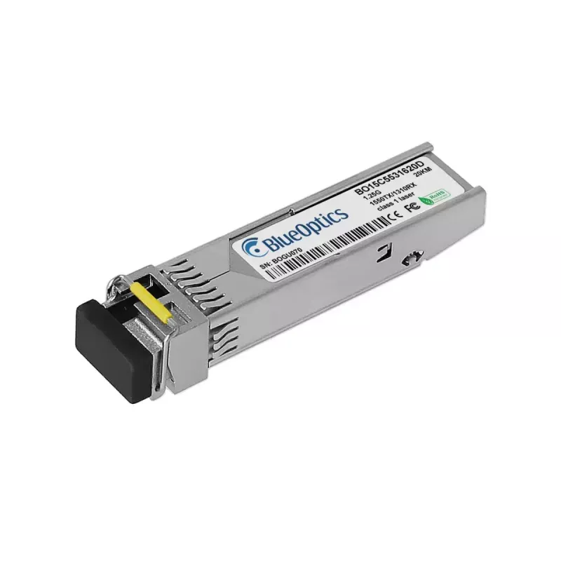 SFP-lähetin-vastaanotinmoduuli BlueOptics SFPGLX20B15-BO 1250 Mbit/s hopea