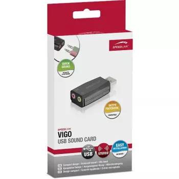 Speedlink VIGO USB-äänikortti, musta