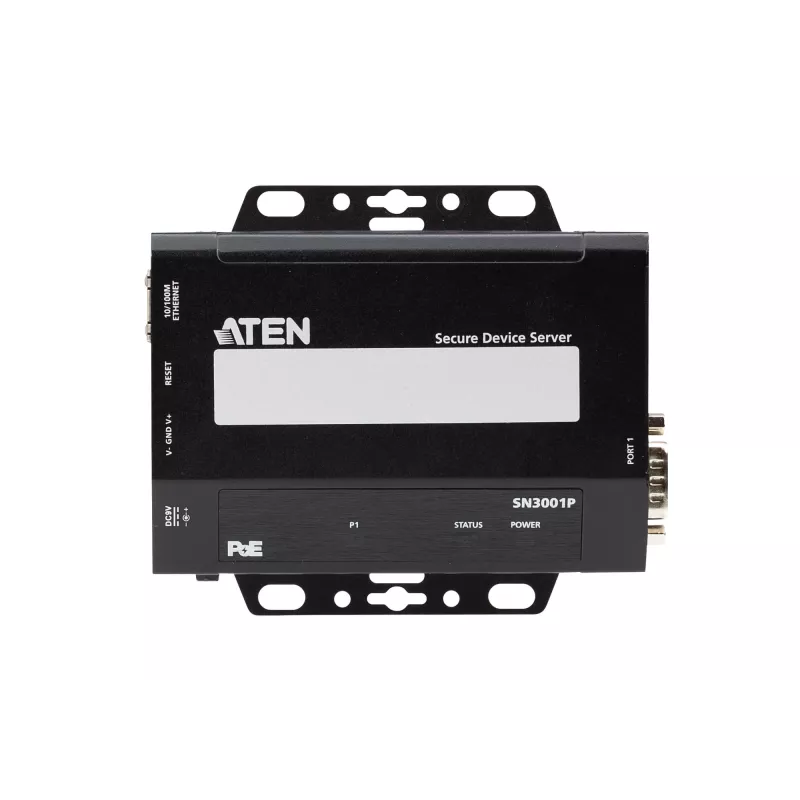ATEN SN3001P 1-porttinen suojattu RS-232-laitepalvelin PoE:lla, 100 Mbit LAN
