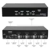 StarTech.com 4-porttinen USB DisplayPort KVM-kytkin audiotuella, 3840 x 2400 pikseliä, musta