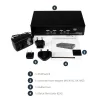StarTech.com 4-porttinen USB DisplayPort KVM-kytkin audiotuella, 3840 x 2400 pikseliä, musta