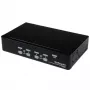 StarTech.com 4-porttinen 1HE rack-asennettava USB KVM-kytkin OSD-näytöllä, 1920 x 1440 pikseliä, rack-asennus, 5,4 W, 1HE, musta