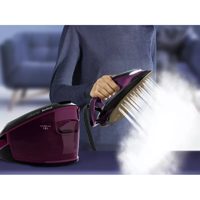 Tefal Express Vision SV8152 2800 W 1,8 l Durilium AirGlide Autoclean -silityspohja violetti, musta