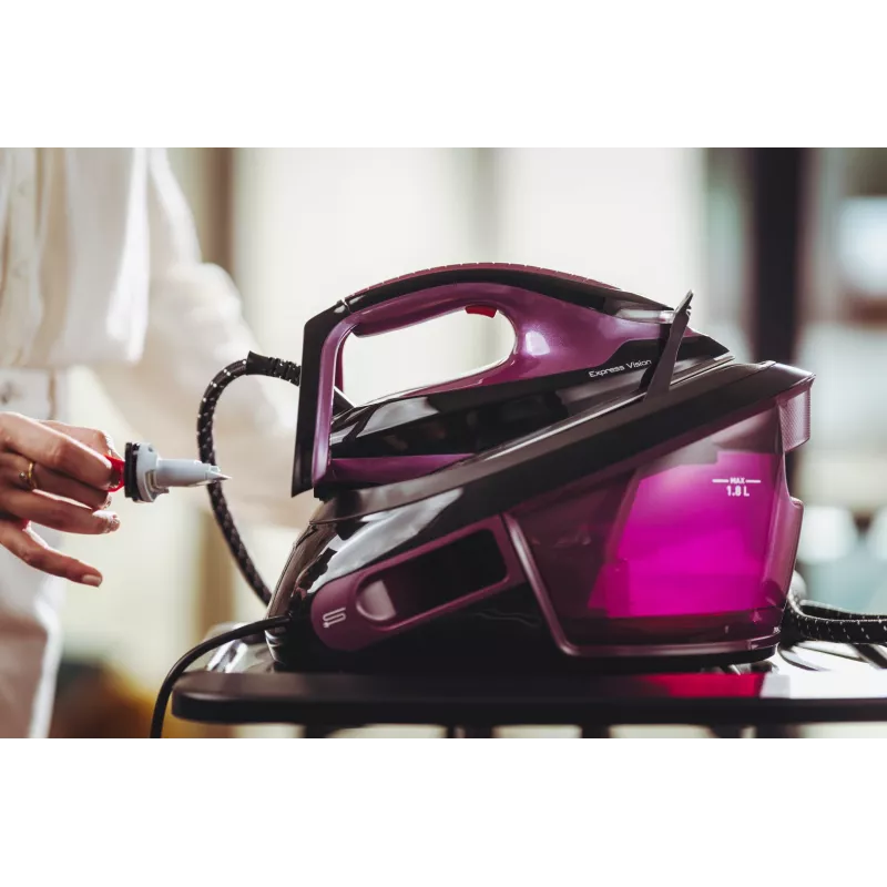 Tefal Express Vision SV8152 2800 W 1,8 l Durilium AirGlide Autoclean -silityspohja violetti, musta