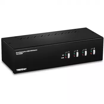 KVM-kytkin Trendnet TK-440DP musta hopea