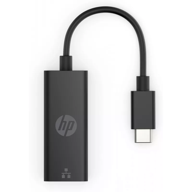 HP USB-C - RJ45-sovitin, USB Type-C, RJ-45, pistoke, musta, Business, Windows 10, Windows 7, Windows 8, Windows 8.1