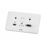 ATEN HDMI & VGA HDBaseT -lähetin EU-seinälevyllä / PoH (4K@100m) (HDBaseT Class A)