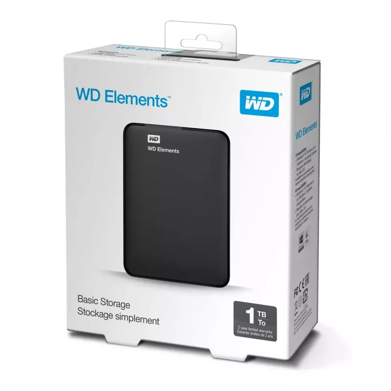 Ulkoinen kiintolevy Western Digital 1 TB 3.2 Gen 1 WD Elements Portable
