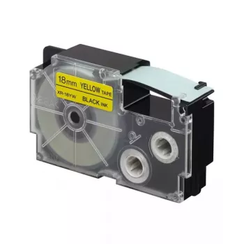 Tarratulostinnauha Casio XR-18YW1 musta keltaisella