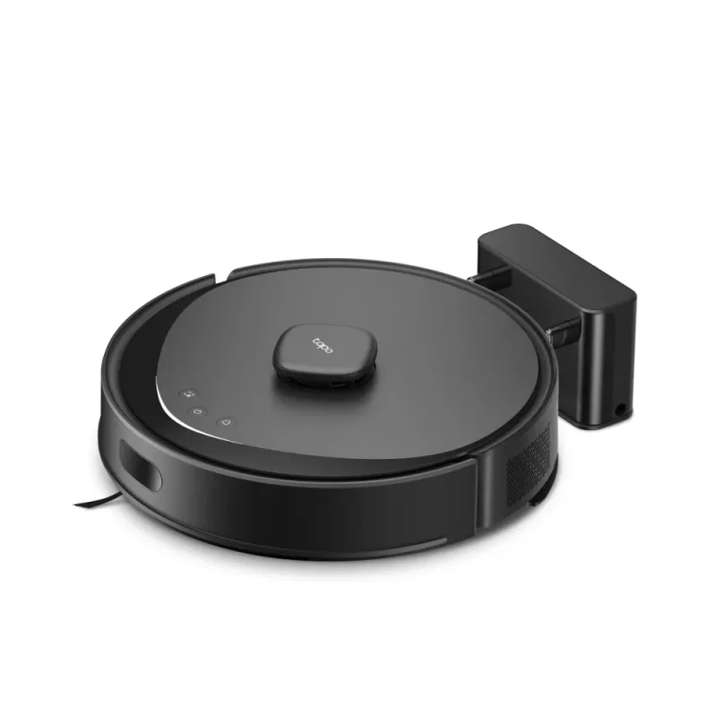 TP-Link Tapo -imurointirobotti, pussiton, musta, pyöreä, ladattava, 55 dB, 0,3 L