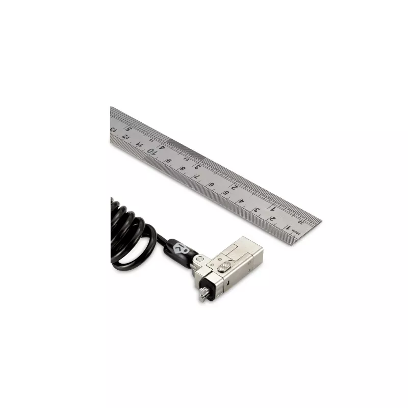 Kensington Slim NanoSaver 2.0 kannettava avainlukko hopea musta 1,8 m