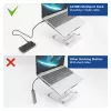 ACT USB-C 4K MST -telakka 2 HDMI-näytölle, Ethernet, USB-C, 3x USB-A, PD-läpivienti ja 1 metrin irrotettava liitäntäkaapeli