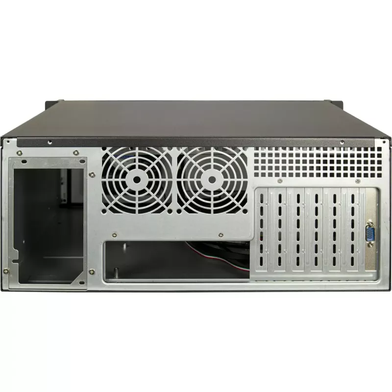 Palvelinkoteloteline Inter-Tech 4U-4460 TFT musta 1x 120 mm tuuletin 5,25 tuuman HDD