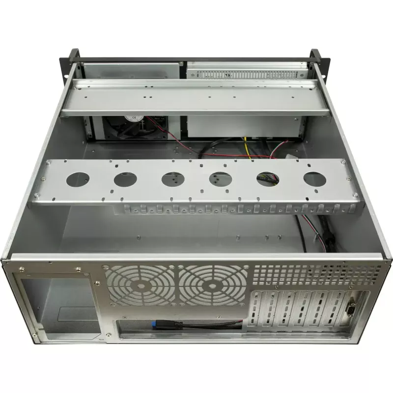 Palvelinkoteloteline Inter-Tech 4U-4460 TFT musta 1x 120 mm tuuletin 5,25 tuuman HDD