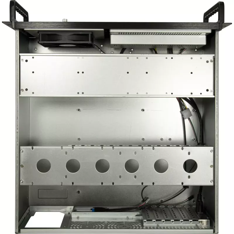 Palvelinkoteloteline Inter-Tech 4U-4460 TFT musta 1x 120 mm tuuletin 5,25 tuuman HDD