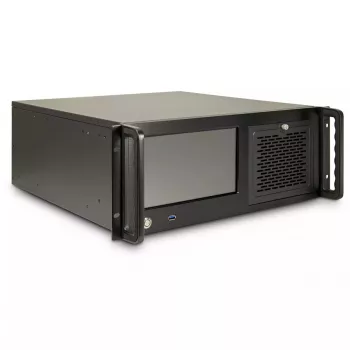 Palvelinkoteloteline Inter-Tech 4U-4460 TFT musta 1x 120 mm tuuletin 5,25 tuuman HDD