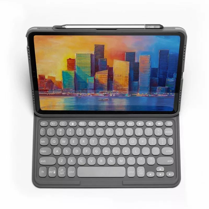 ZAGG Pro Keys -näppäimistö Apple iPad Pro 11 (M4/M5) -tabletille, Charcoal, UK-asettelu