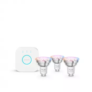 Philips Hue White and Colour Ambience Essential -aloituspaketti: 3 GU10 älylamppua (345 lm)