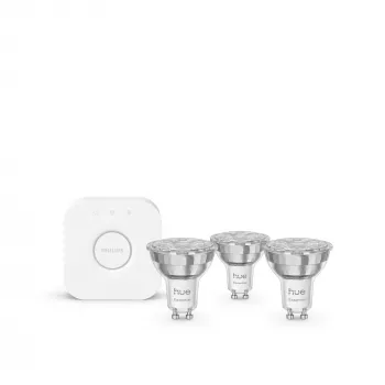Philips Hue White and Colour Ambience Essential -aloituspaketti: 3 GU10 älylamppua (345 lm)