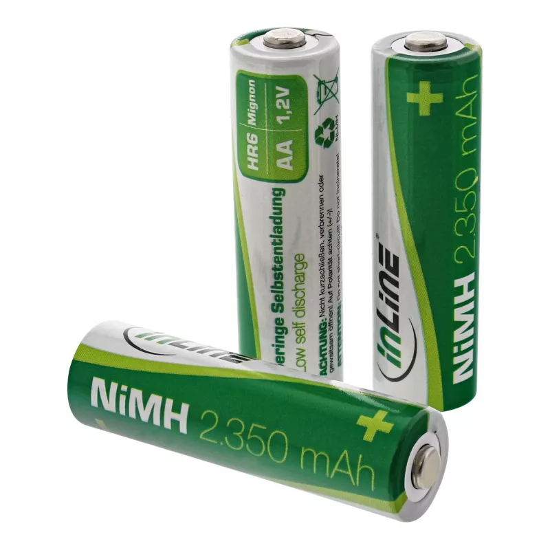 InLine NiMH-akku, Mignon (AA), 2350 mAh, käyttövalmis