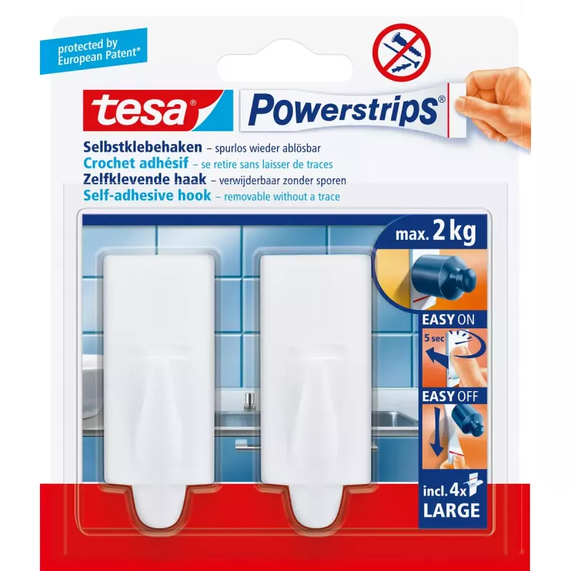 Yleiskoukku Tesa Powerstrips Hooks Large TREND