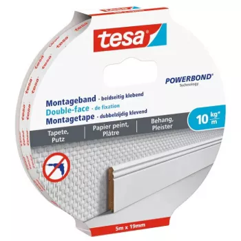 Asennusteippi TESA 77743-00000-00 5 m valkoinen 19 mm