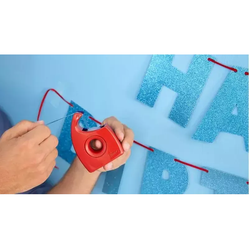 tesa Easy Cut käsiteippiteline, punainen/sininen, enintään 19 mm x 10 m rullille, tyhjä