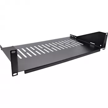 Rack-hylly InLine 19 tuumaa 250 mm 20 kg 2U RAL 9005 musta