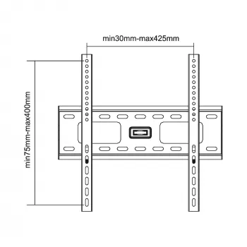 InLine seinäteline TFT / LED / plasma 81 - 140cm 32 - 55 tuumaa max. 75kg