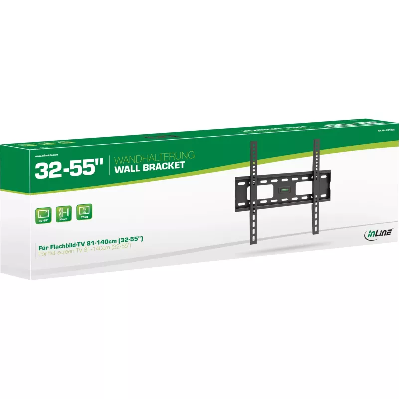 InLine seinäteline TFT / LED / plasma 81 - 140cm 32 - 55 tuumaa max. 75kg
