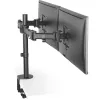 InLine pöytäteline, 2x TFT/LCD/LED enintään 68 cm (27 tuumaa), max. 2x8 kg