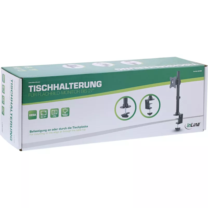 InLine pöytäteline TV/LED/TFT-näytölle enintään 69 cm (27 tuumaa), max. 10 kg