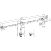 InLine pöytäteline 3x TV / LED / TFT-näytölle enintään 81cm 32 tuumaa max. 7kg
