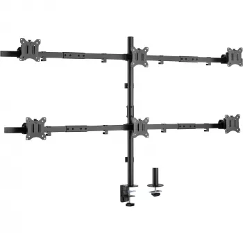 InLine pöytäteline 6x TV / LED / TFT-näytölle enintään 81cm 32 tuumaa max. 7kg musta