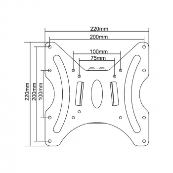 InLine seinäteline TFT 58-107cm 23 - 42 tuumaa max. 30kg