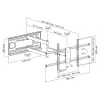 InLine XL-varsi Full-Motion TV-seinäteline, 43 tuuman-80 tuuman taulutelevisiolle, max. 50kg