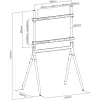 InLine woodstand Studio TV-teline, näytöille 49 tuumaa-70 tuumaa (124-178cm), max. 40kg