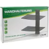 InLine seinäteline DVD-, Blu-ray- ja satelliittivastaanottimille, max. 8 kg, musta