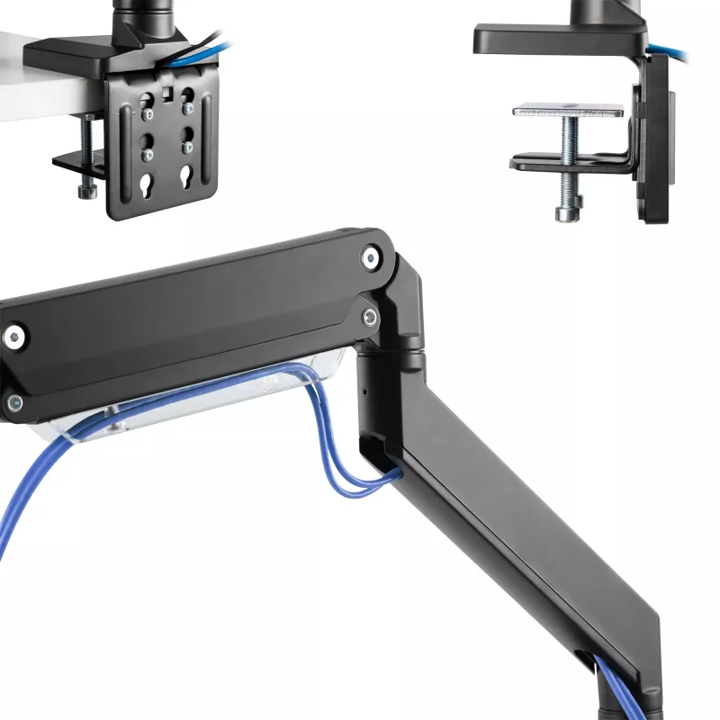 InLine pöytäasennus nostimella ja USB3.0, liikuteltava, 3 näytölle enintään 27 tuumaa