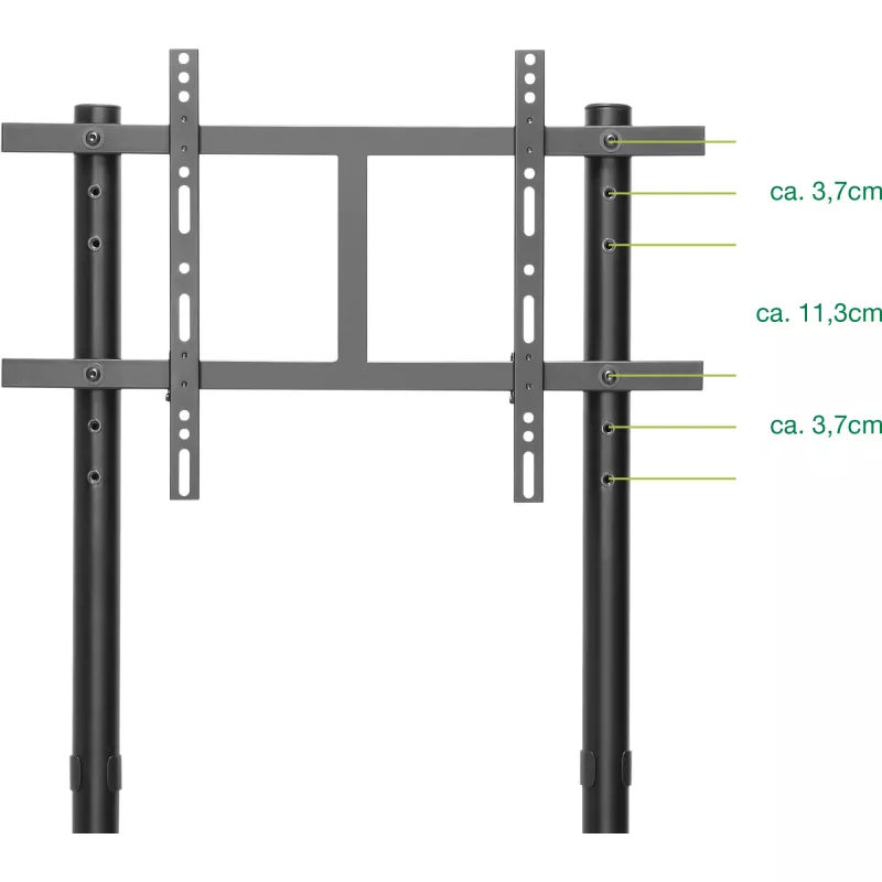 InLine 23177A multimediavaunu LED-TV 37–80 tuuman näytöille, max. 80 kg