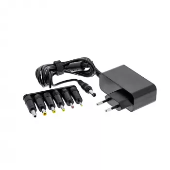 InLine yleisvirtalähde, 12 V / 24 W, 6 vaihdettavalla pistokkeella