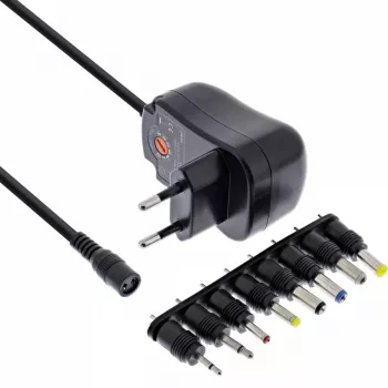 InLine yleisvirtalähde 12W, 110-240V -> 3-12V, max. 1200mA