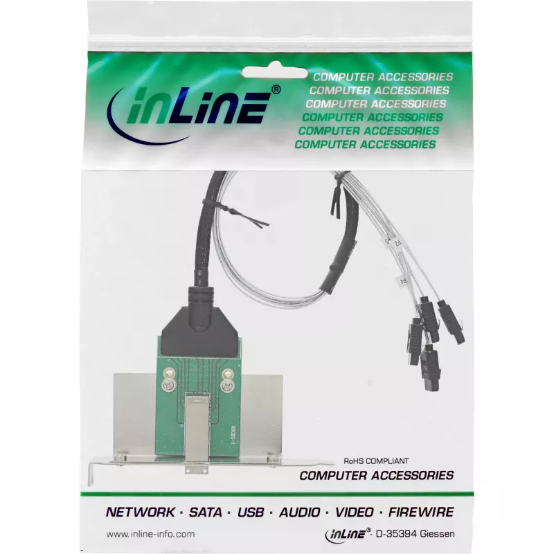 InLine SATA-liitäntäkortti SFF-8644 4x SATA