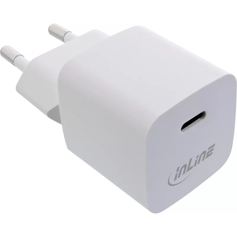USB-laturi InLine 31501C Single USB-C 33W Power Delivery PPS valkoinen