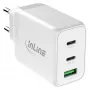 InLine 31506E kannettava laturi — yleinen AC-pikalaturi sisäkäyttöön, 100–240 V tulo, enintään 20 V/5 A lähtö, 1x USB-A, 2x USB-C, valkoinen